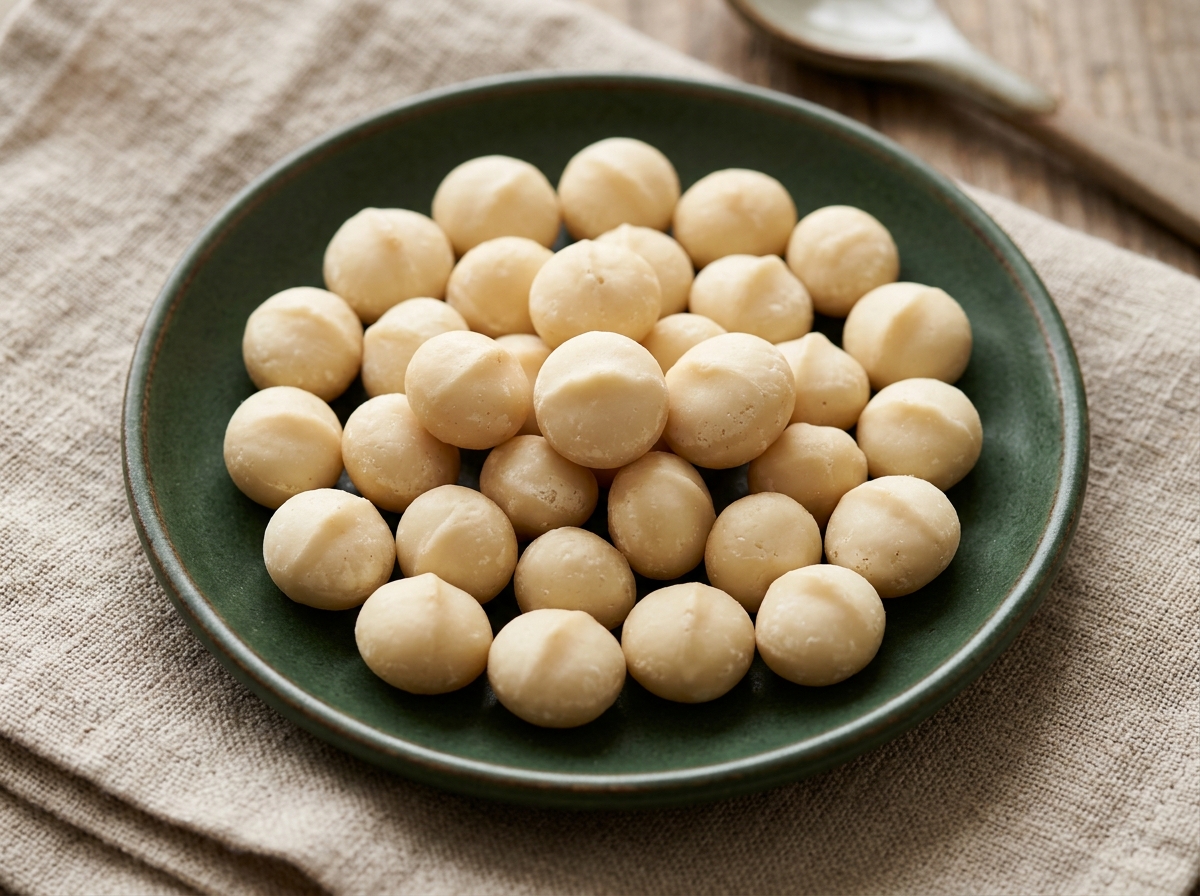 Raw whole Kenyan macadamia kernels Style 0 and Style 1